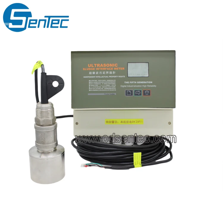 China sentec non-contact 4-20ma Liquid Water mud sand sludge Ultrasonic Level Sensor meter