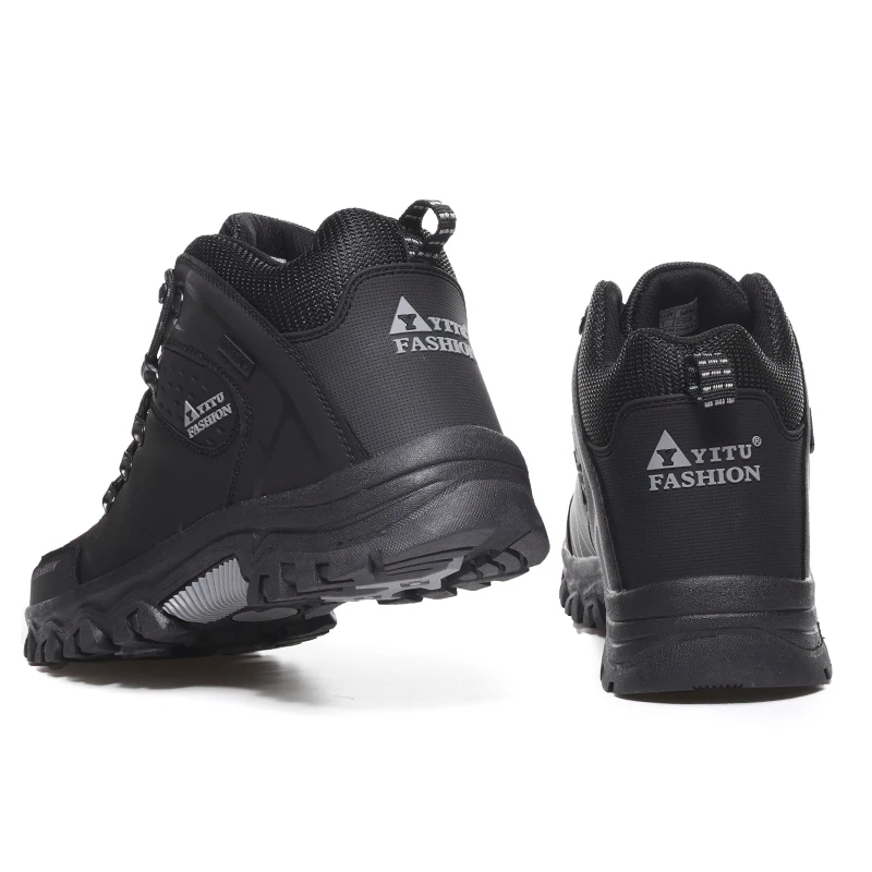 Top quality Rock Climbing Shoes Waterproof footwear High-top plus velvet outdoor hiking shoes for Male