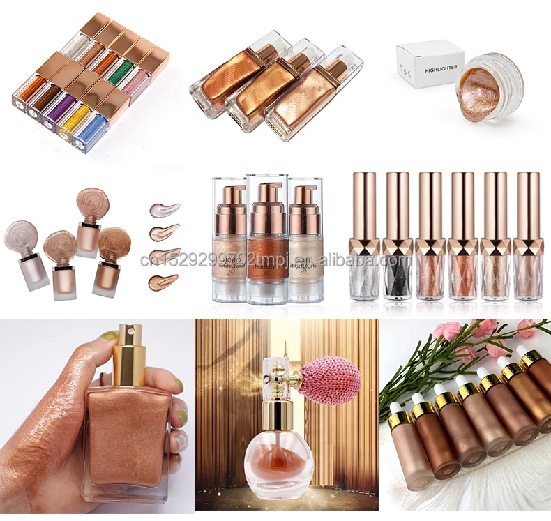 
vegan cosmetics cream highlighter makeup private label liquid oem bronzer 