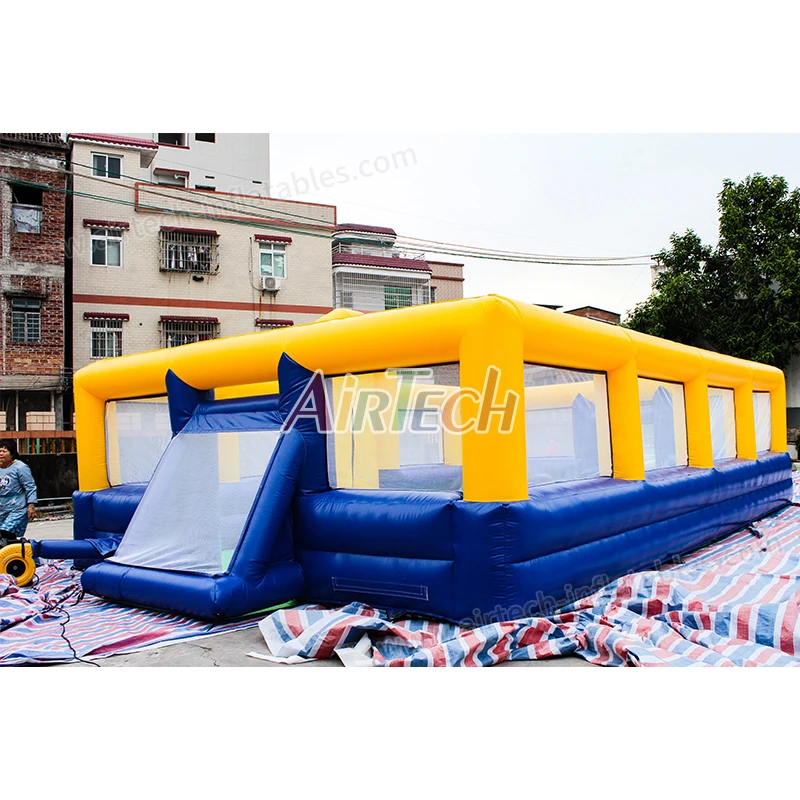 Giant outdoor football sports game human football arena inflatable football court for adults