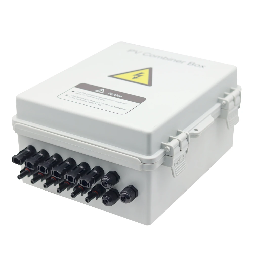 1000V 2 4 6 8 10 12 16 String Solar Combiner Box Plastic Shell IP65 IP66 PV Combiner Box for Solar Panel