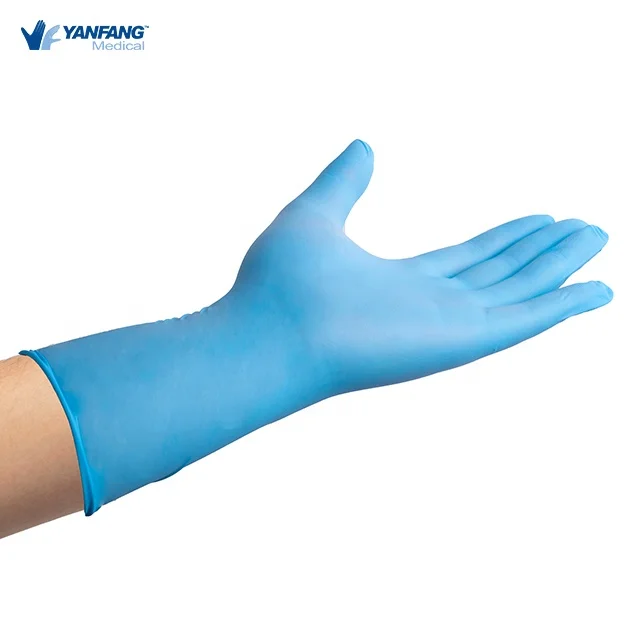 Powder Free Personal Protective Equipment Brilliant blue Nitrile Disposable Examination Gloves