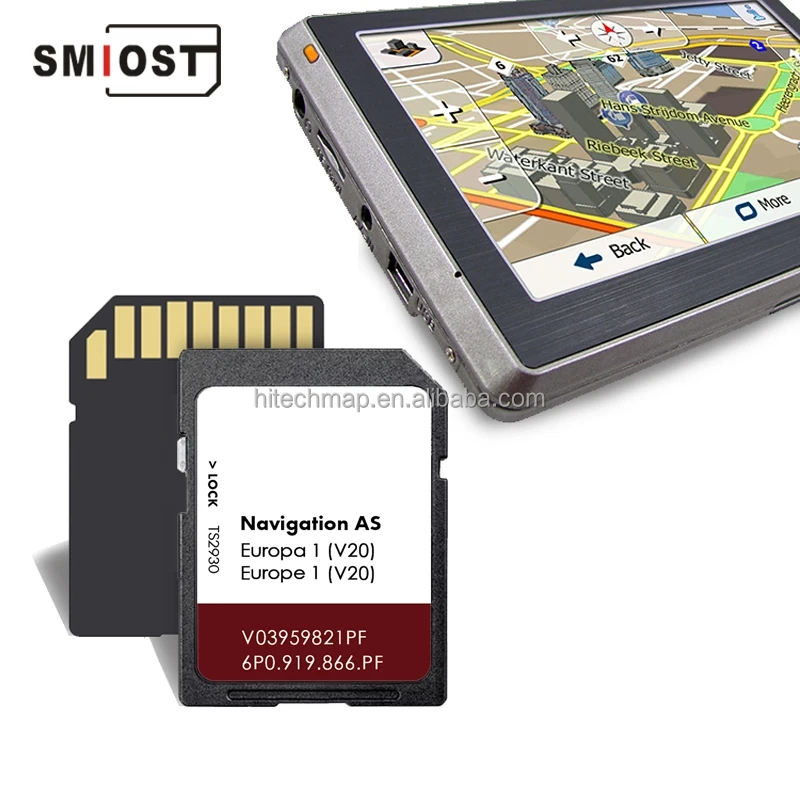 SMIOST GPS Auto and Navigation Sat Nav SD Card Update Map for Seat AS V20 Ateca Toledo Leon Europe