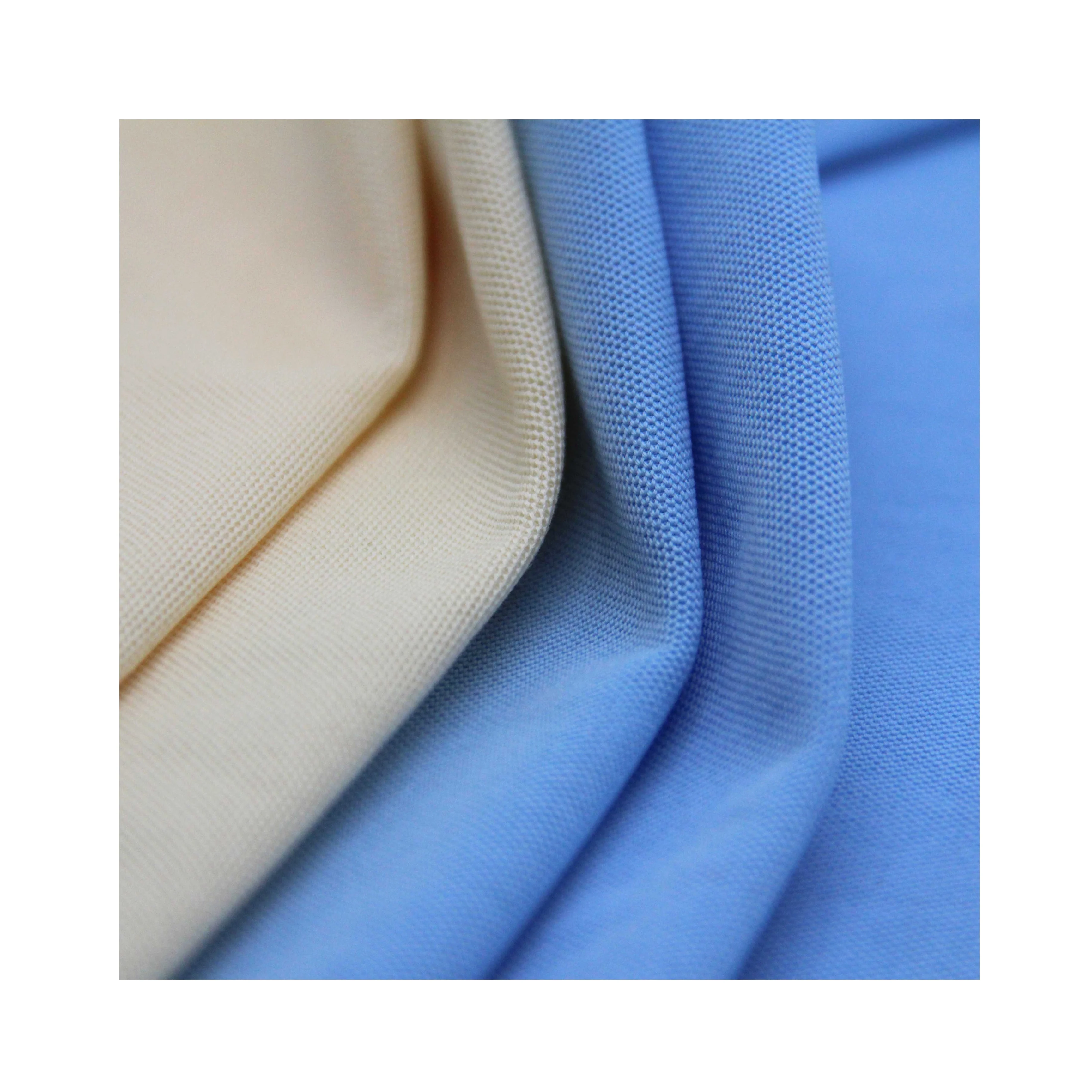 Polo Shirt Material High Quality Pique Fabric 220gsm Knitted Cotton Poly Fabric For Wholesale