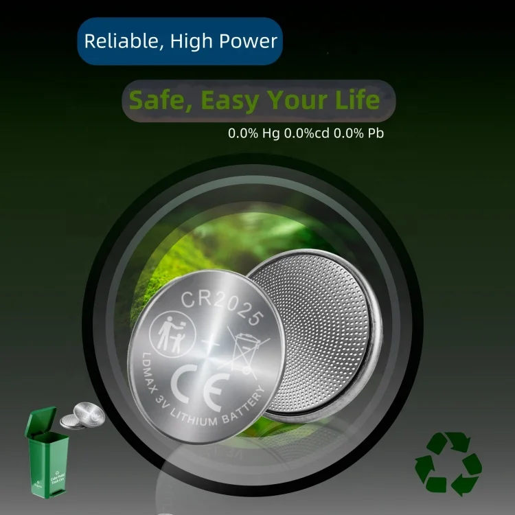 3V Lithium Coin remote control battery 2025 Batteries cr2025 remote replacement battery for key fob