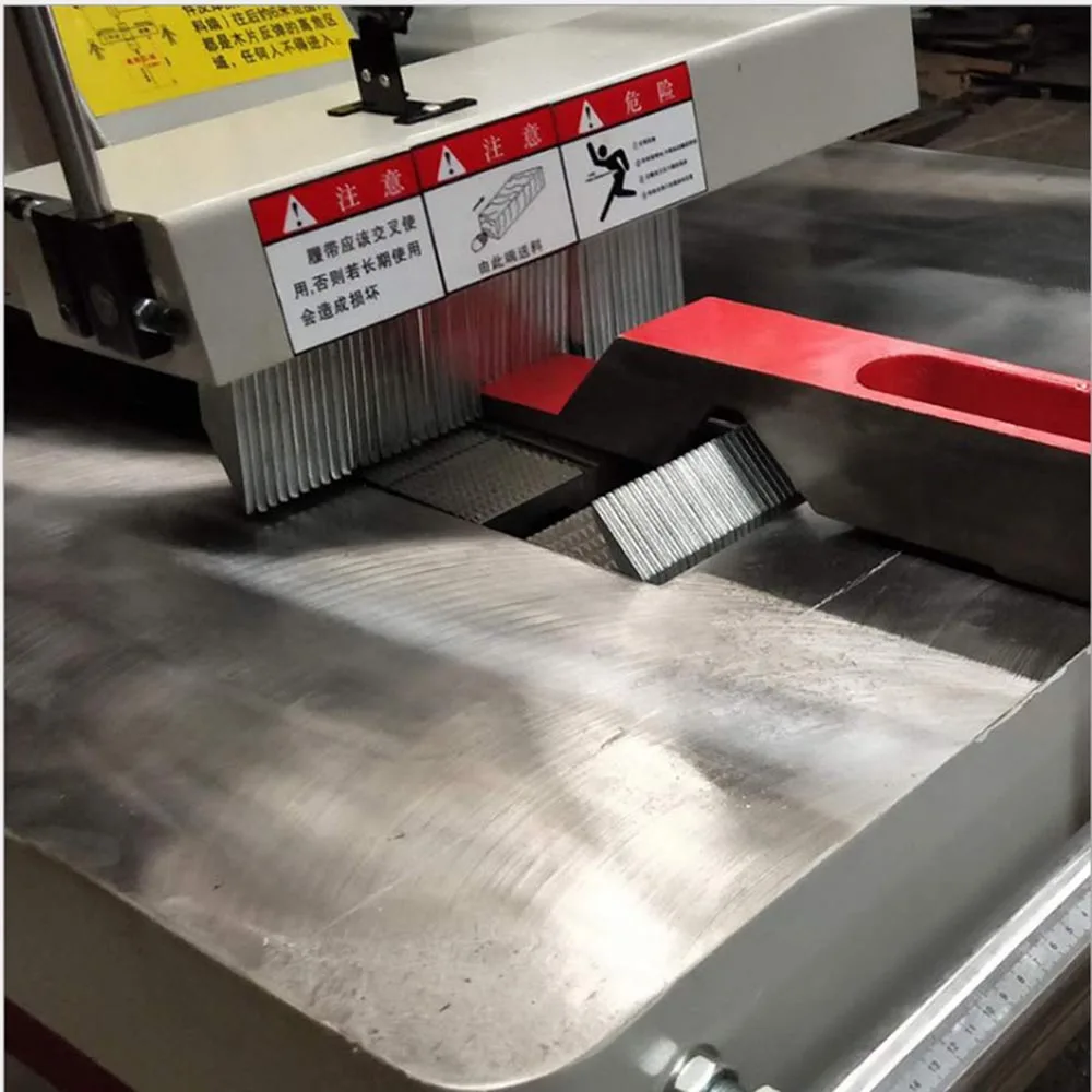 4inch thickness automatic feeding single blade rip saw MJ153/MJ163 wood edge trimming straight line rip saw