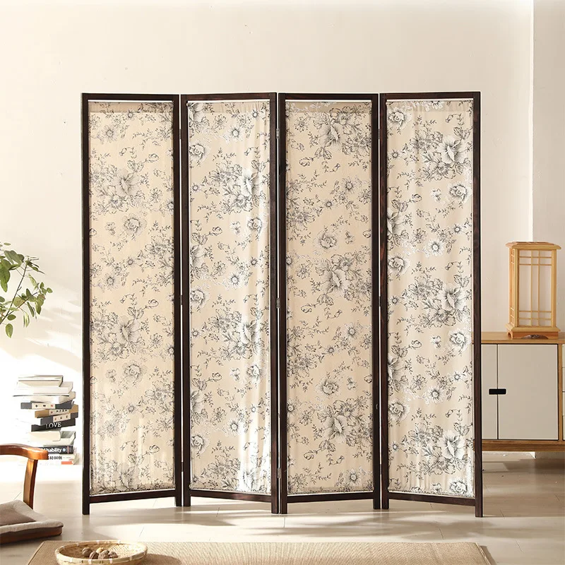 Hotel & Office Removable Fabric Screen Washable Changing Partition Foyer Movable Folding Screen for Room Dividers & Separations