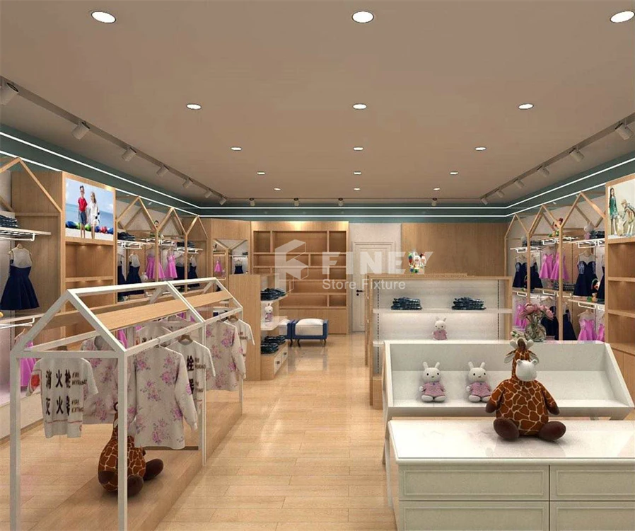 Wholesale Clothing Display Racks Children Clothing Store Display Furniture Display Cabinet