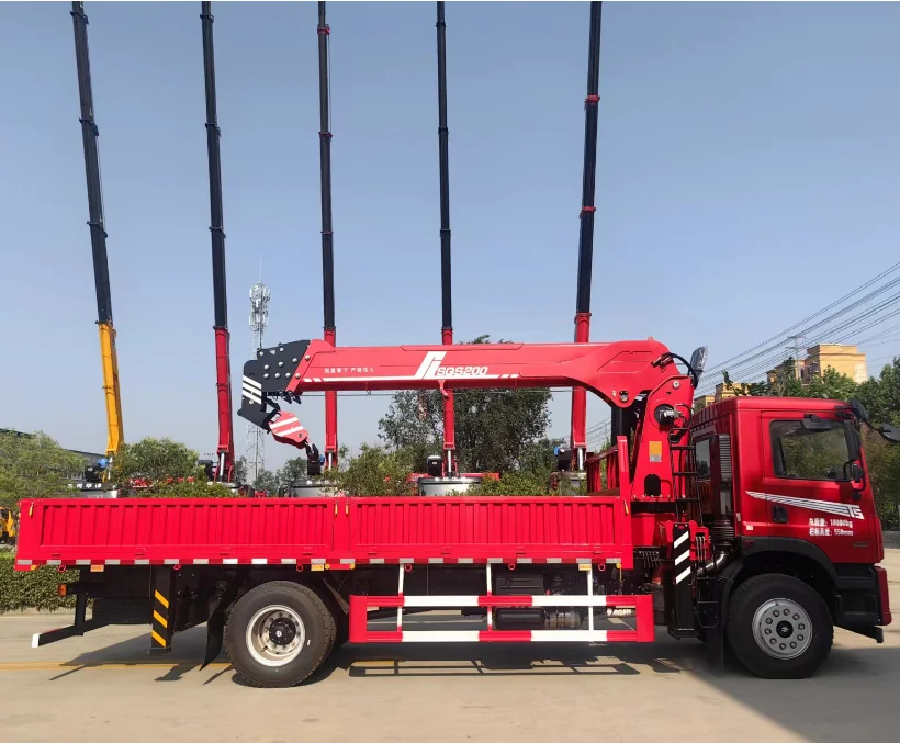 DFAC Mini Knuckle Boom Truck Mounted Crane Outrigger New Condition 1-60 Ton Loading Capacity Weichai Engine Liyuan Construction