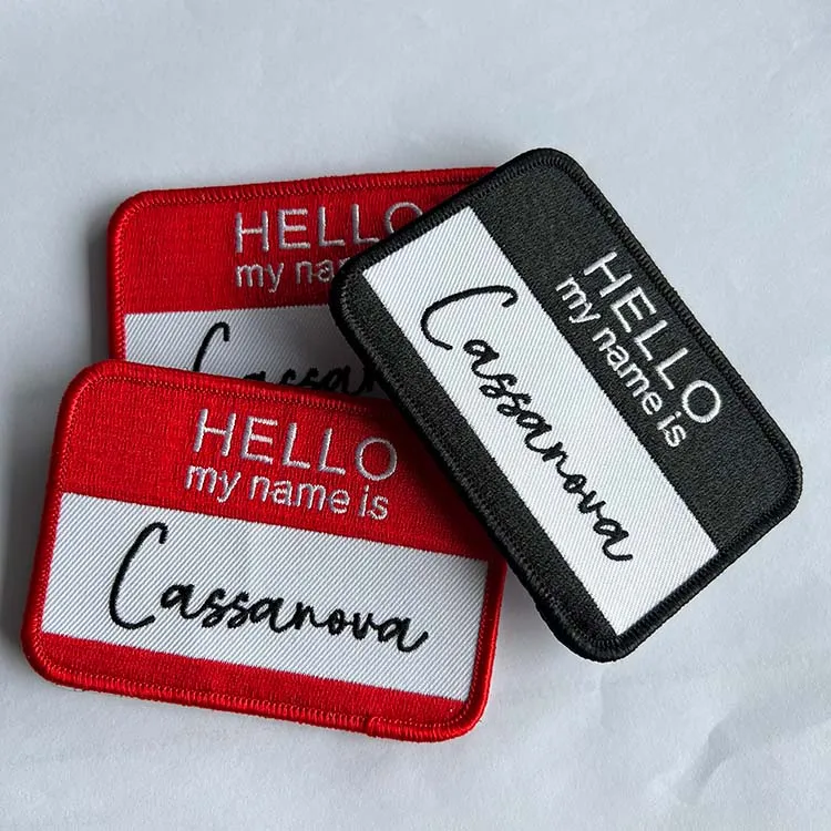 Iron on Merrow Border Custom Cartoon Animal Logo Embroidery Patches for Clothing or Backpack