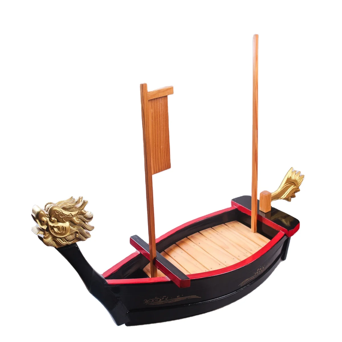 2022 HOT SALE Natural Wooden Red Sushi Serving Bridge Sushi Bridge Serving Tray