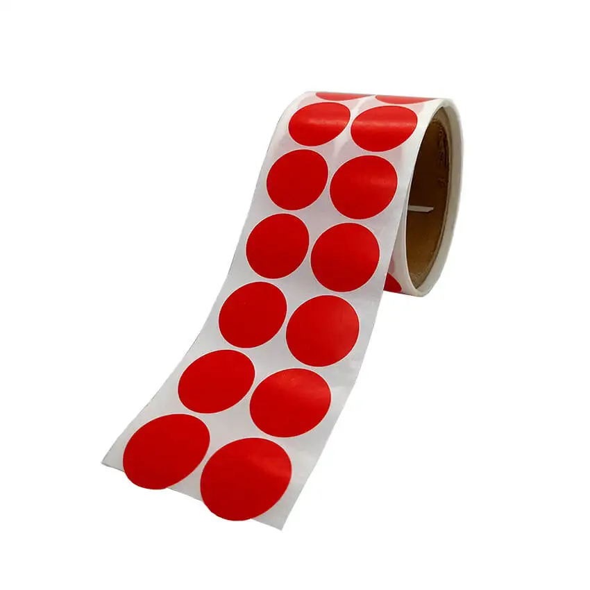 ODM&OEM Customized Any Color Waterproof 0.59X0.59 Thermal barcode printer sticker Red  label roll