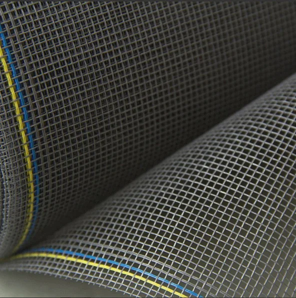 Plain Grey & Black Fiberglass Insect Screen Mesh Rolls for Door & Window Screening