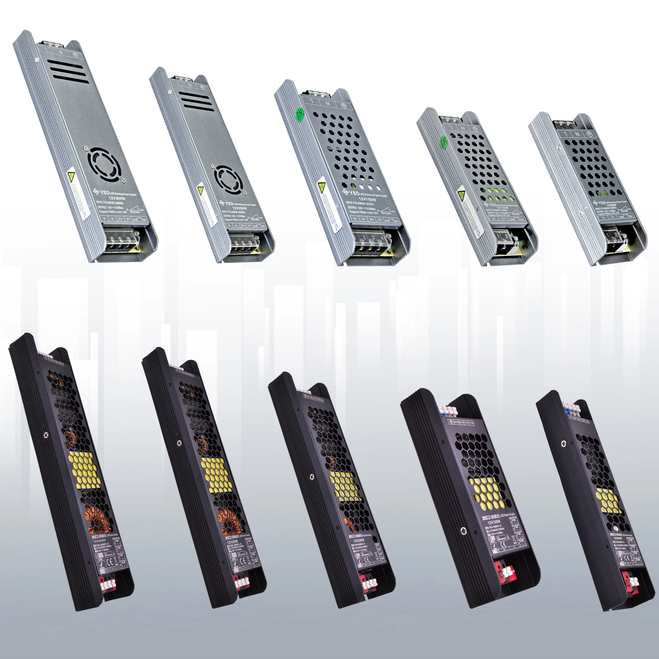 YSD Hot 60W 100W 150W 200W 300W Dal Led Driver For Led Strip Lights Switching Flicker Free Lighting Control System LED Driver