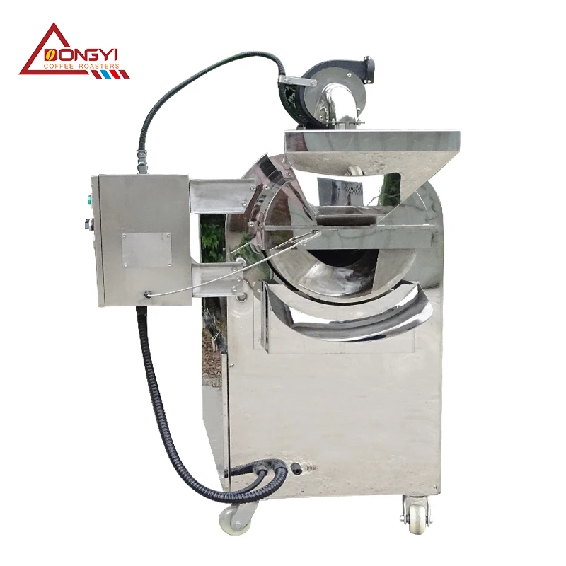 Automatic cocoa roasting machine auto industrial roasted peanuts roaster oven making equipment factory price for sale