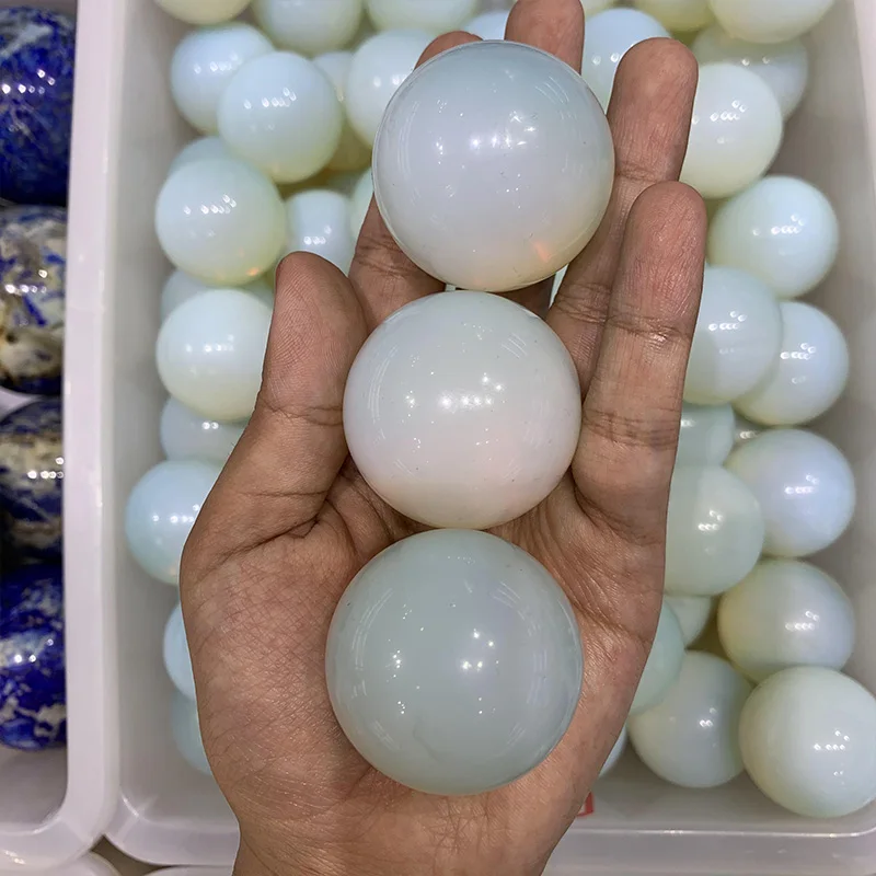 Wholesale  Egg White colcour  High Quality  Polished Stunning Crystal Ball Opal Sphere