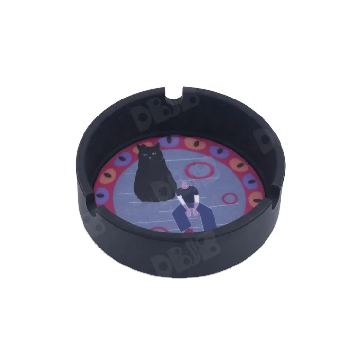 
Custom pattern smoking accessories Ash Tray silicone Dry Herb Weed Dabs tool Ashtray 