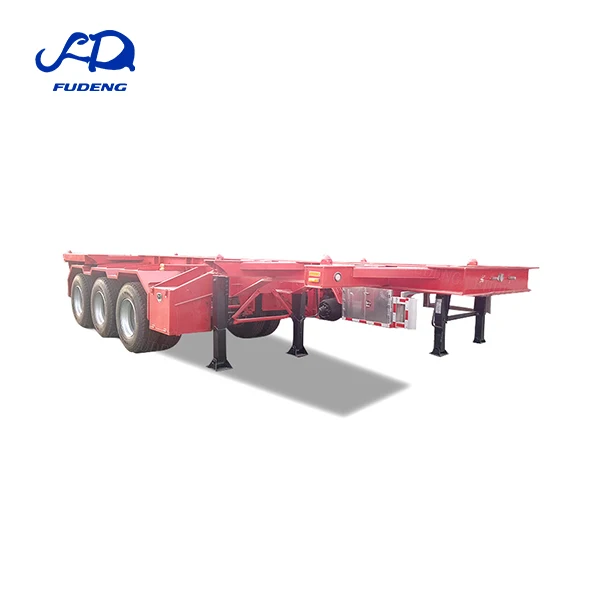 High quality loading 4 axle 60ton  chassis trailer skeletons container semi Trailers for sale