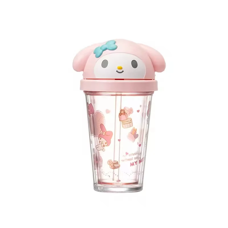 Kids Portable Lovely Sanrio Water Cup Small Capacity Cute Cups With Silicone Straw And Topper For Children