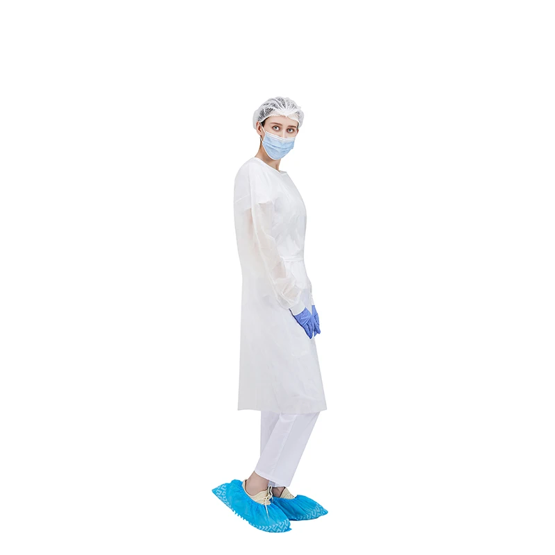 In Stock 2021 Waterproof Antistatic Disposable Green 18 GSM 28 GSM Level 1 Blue White Disposable Patient Exam Gowns