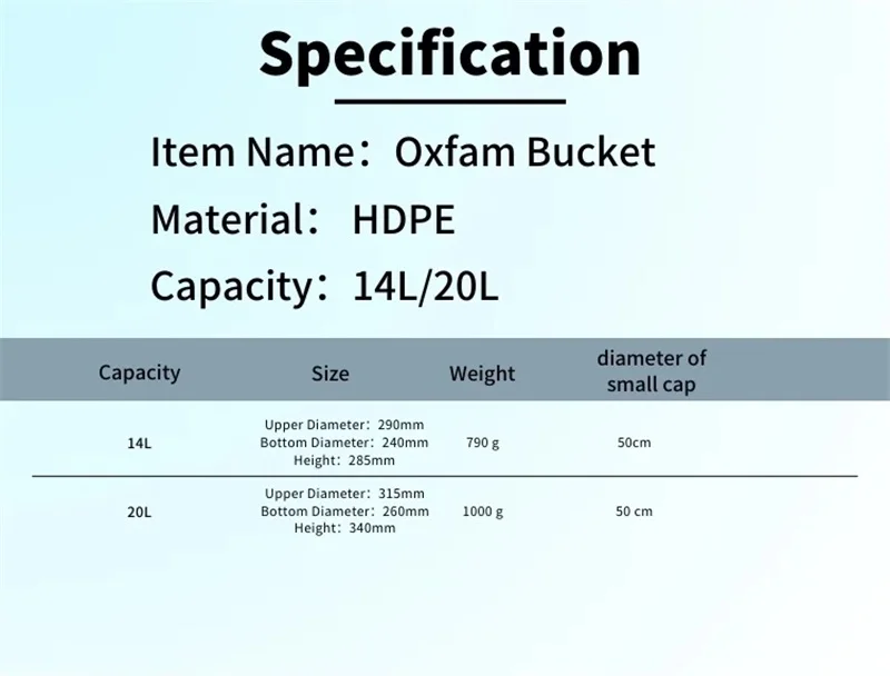 14L stabilized heavy duty plastic bucket
