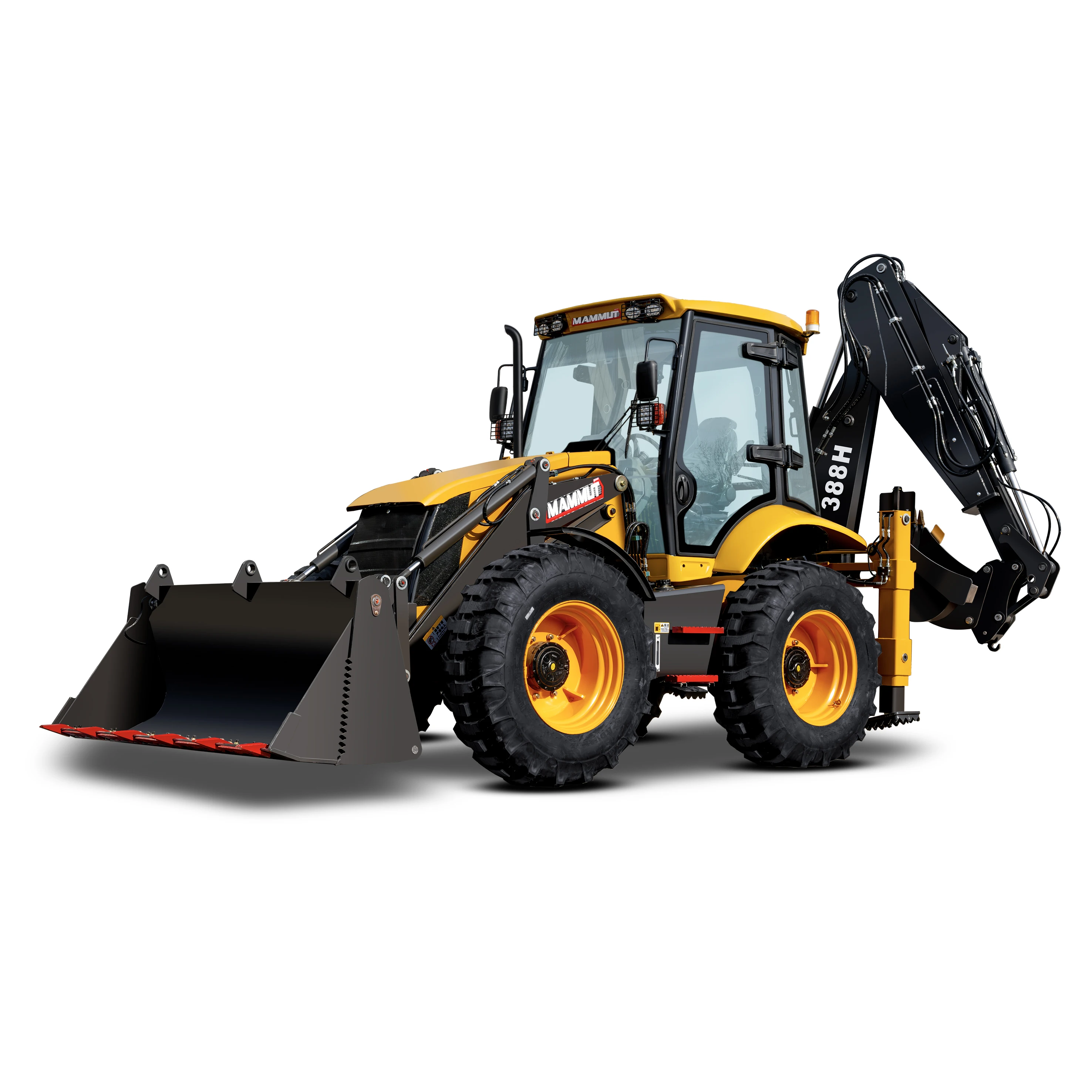 Backhoe tractor 338H manufacturer directly sale 4x4 50hp compact tractor with loader and backhoe mini