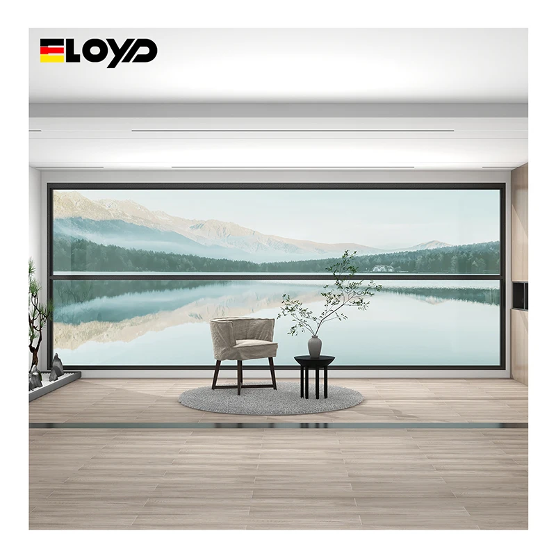 Eloyd Modern intelligent horizontal double electric lifting home window lift up sliding window with Ambient Light
