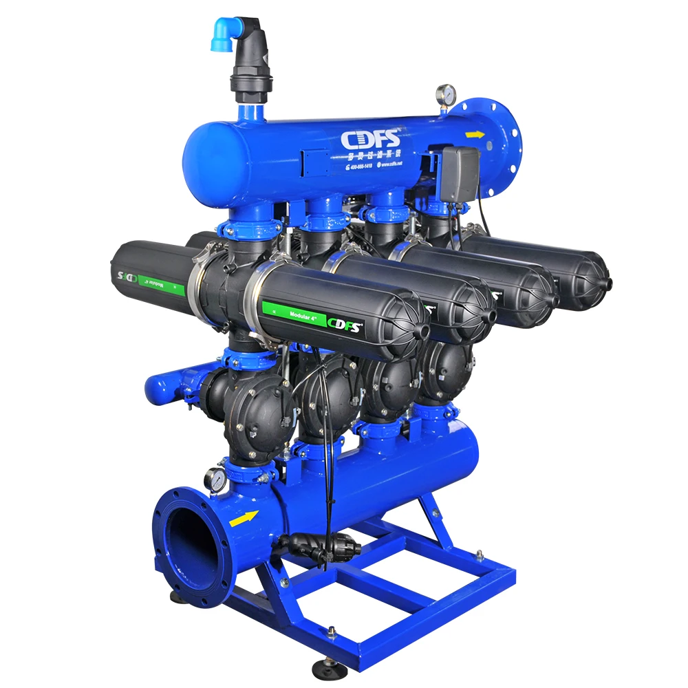 Automatic backflush disc gravel filter with Siemens PLC controller