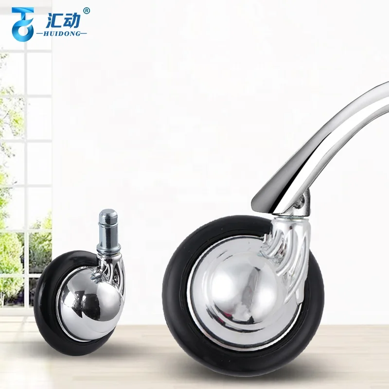 Hair salon chair chair caster Light mute stainless steel clip casters Beauty salon chair universal wheel carpet wheels moving