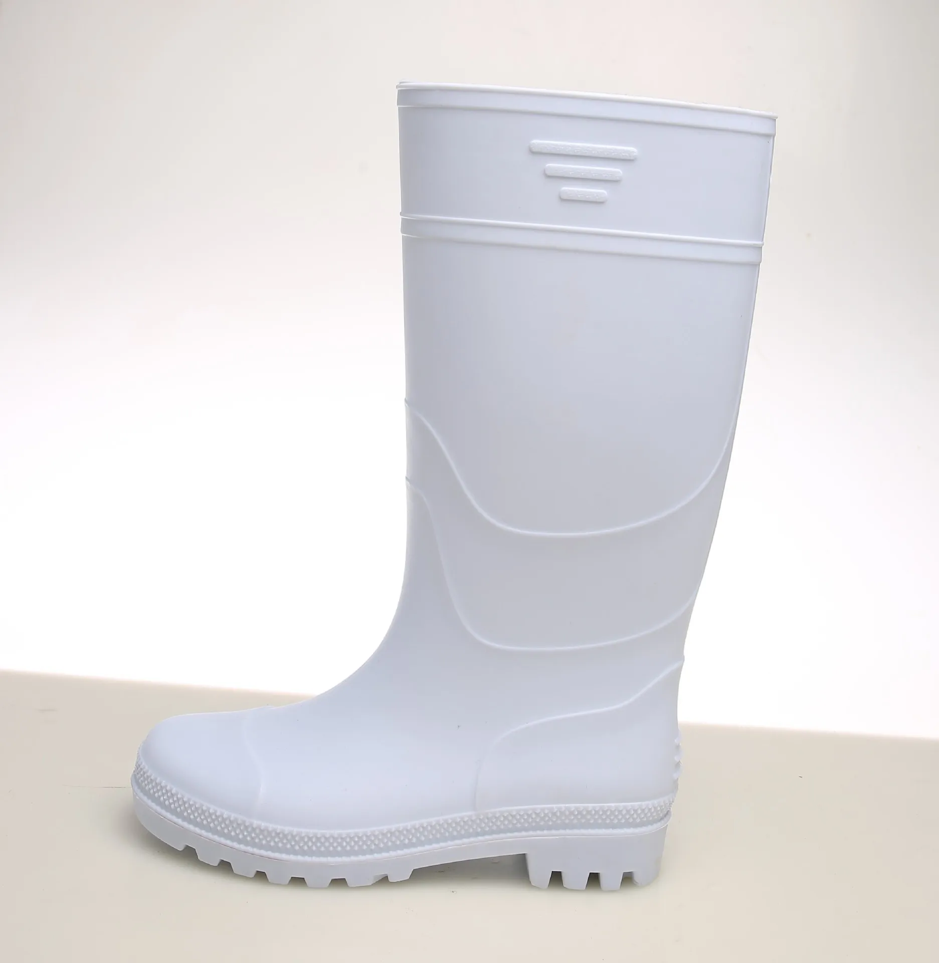 White Long Chemical PVC  Rubber Boots  Acids Oil Resistant wellington gumboots Food Industry rain boots on good design