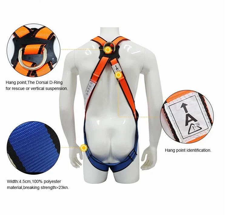 High Quality Customized Safety Harness Belts for Fall Protection Climbing Harness
