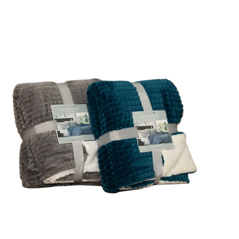 High Sherpa Fleece Puffy Lamb Wool Blanket For Bed