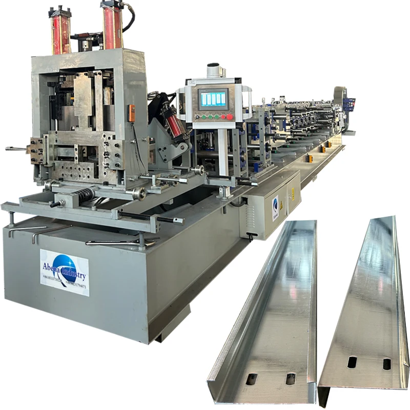 C Z Type Purlin Machine High Speed Auto CZ Channel Steel C Z Interchangeable Purlin Roll Forming Machine With Punching Machine