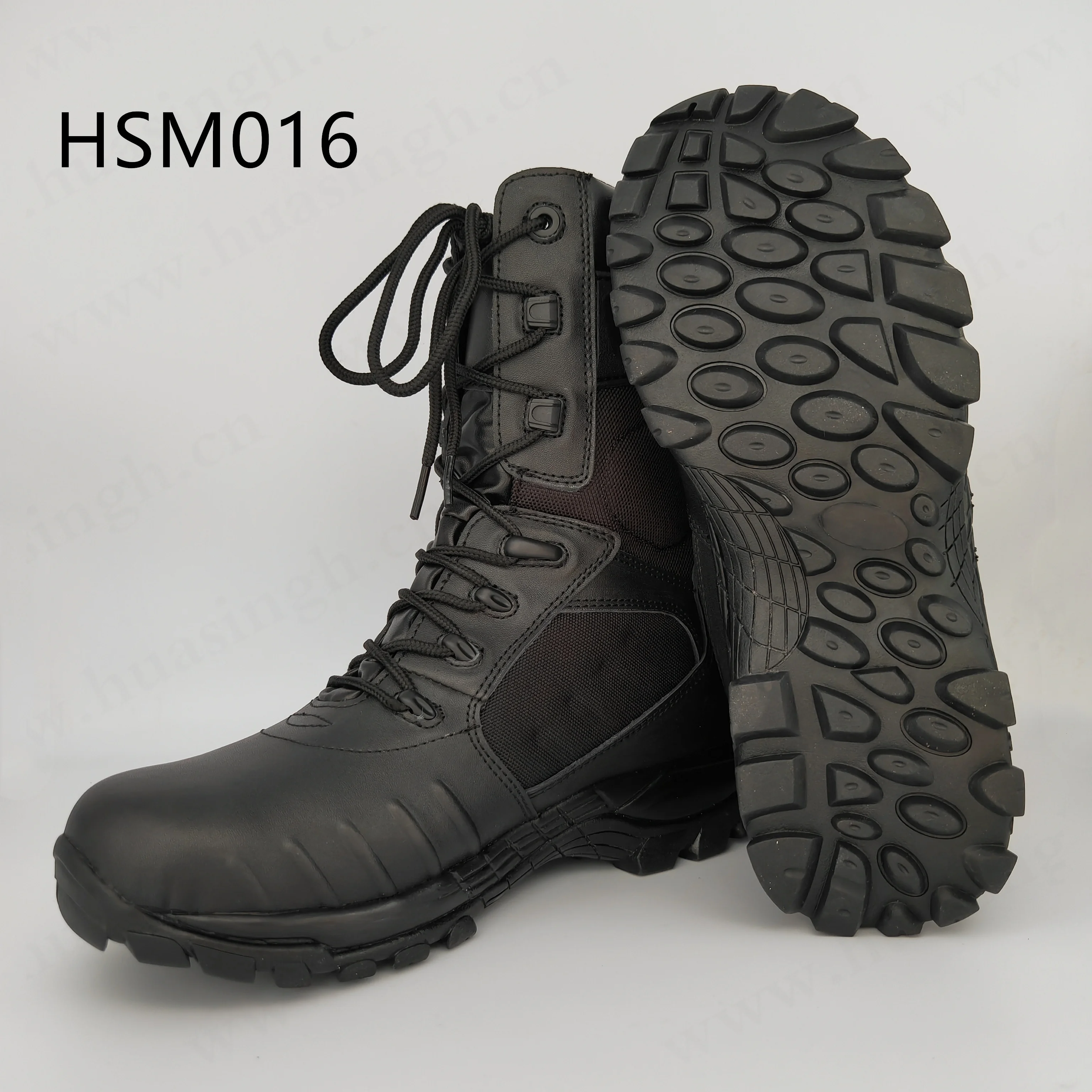ZH,hot selling 8 inch training tactical combat boots anti-corrosion black outdoor hiking boots for sale HSM016