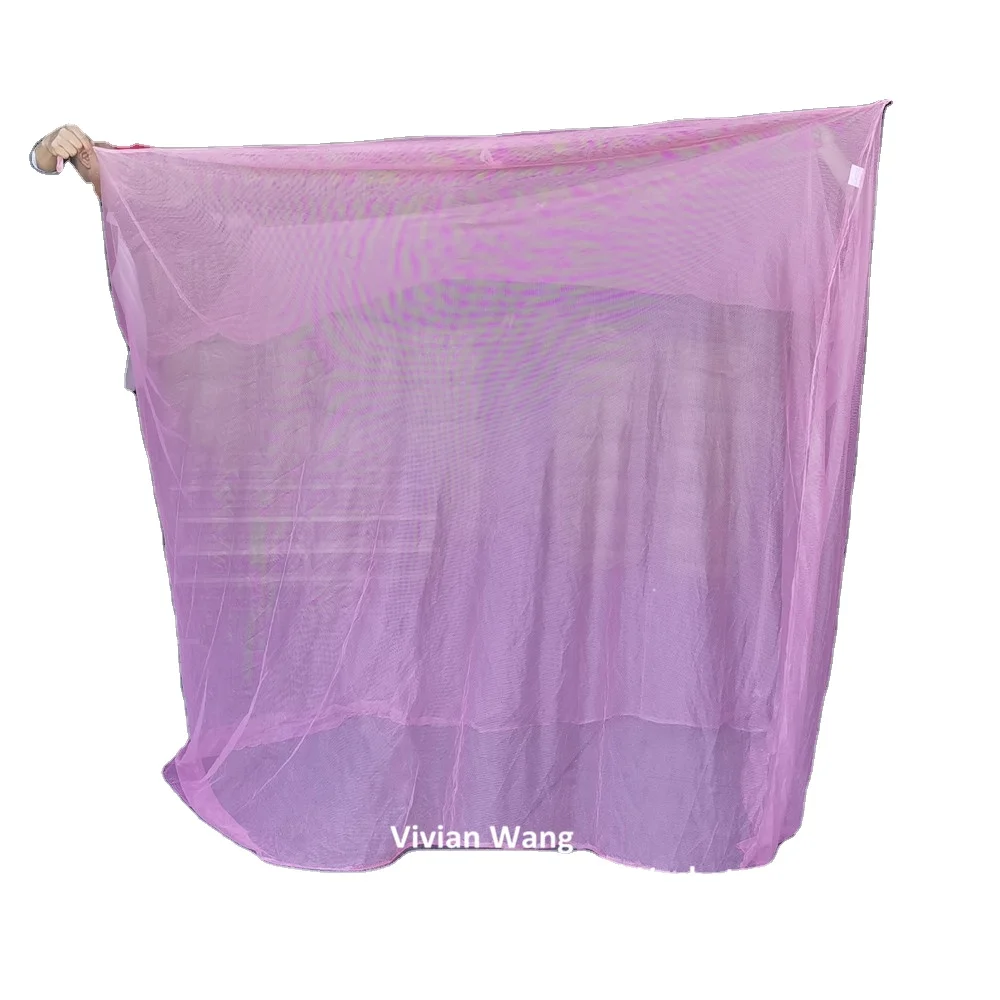 Factory Wholesale Double Bed Polyester Anti Insect Rectangular Square Shape Canopy Treated folding Mosquito Nets
