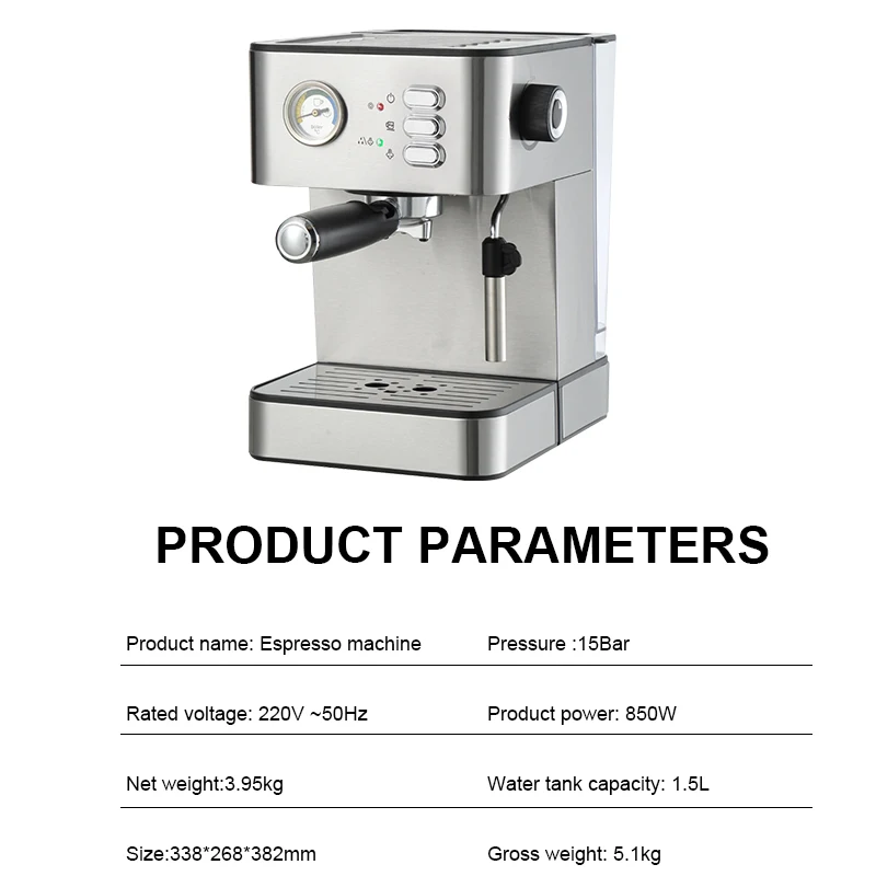 Aluminum alloy boiler filter holer 15/20 bar Household cafe machine espresso coffee maker machine