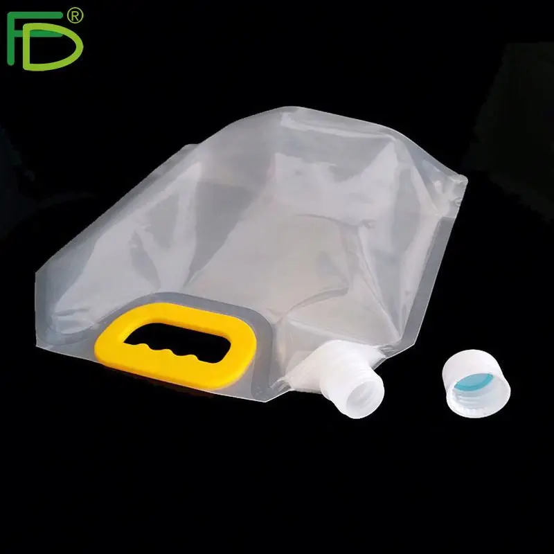 With a handheld buckle Camping Hiking Plastic Bag spout bag Water Bags 5 Liter doypack