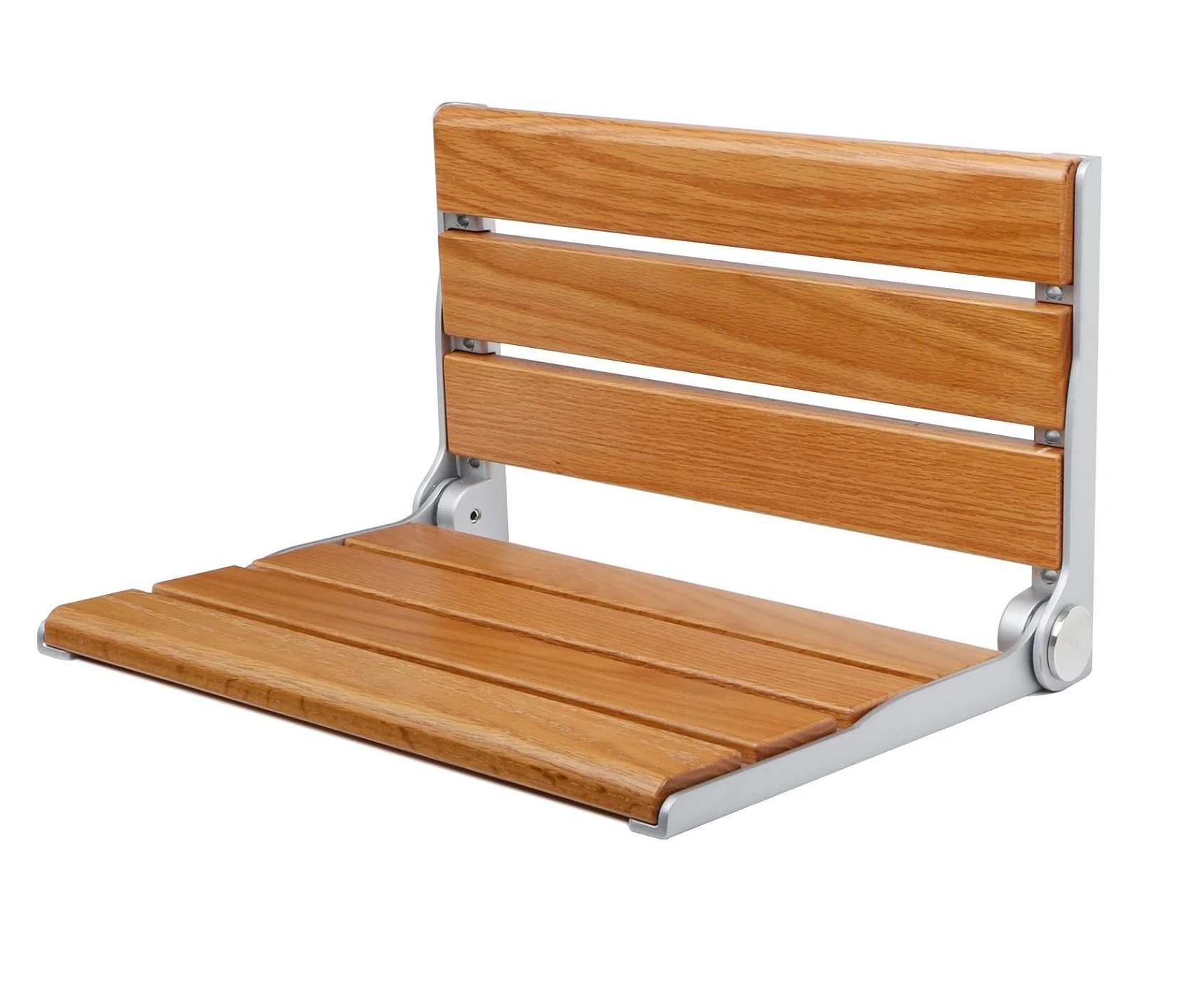 Wholesale Solid Wooden Bathroom Shower Seats Wall Mounted Shower Chair Folding Shower Chair