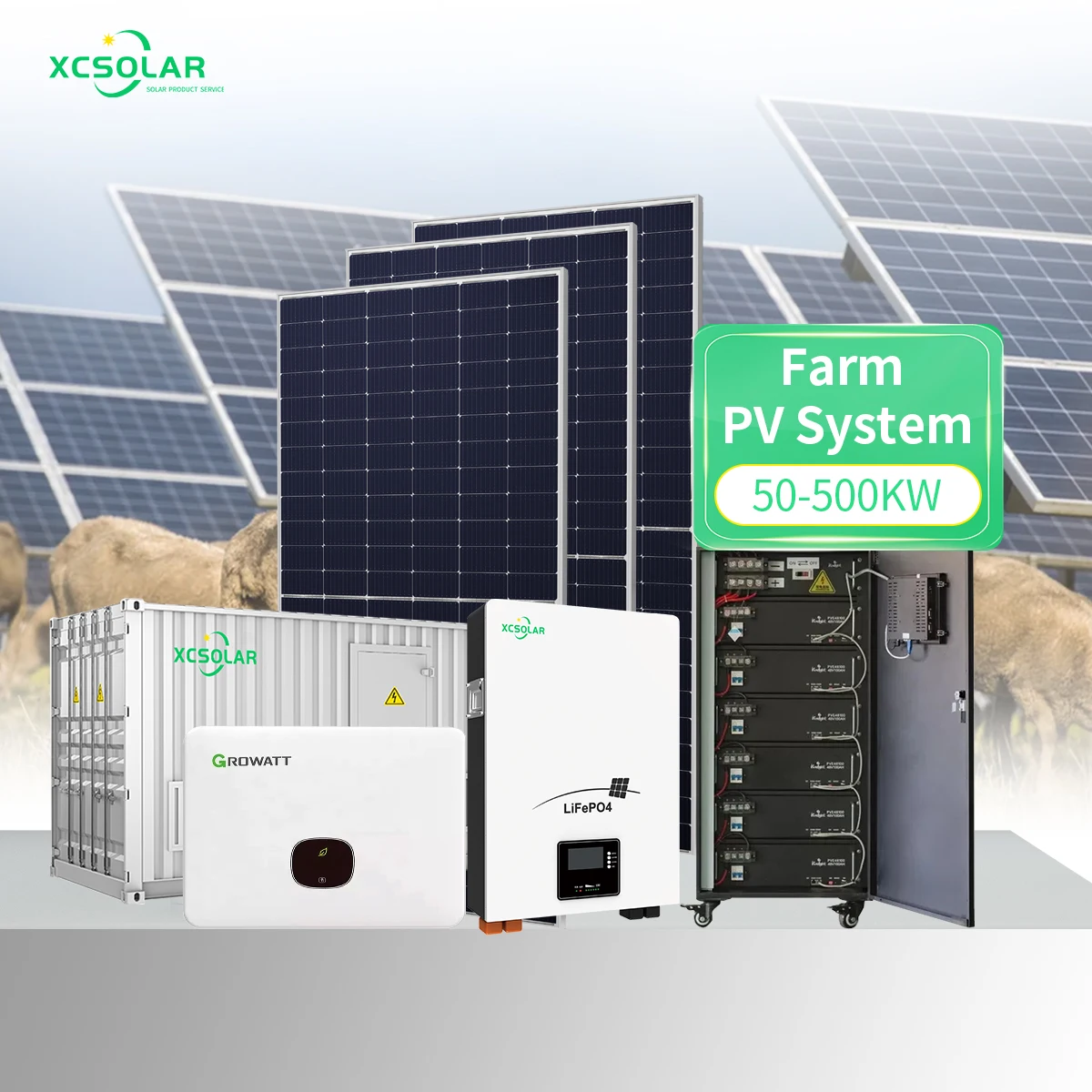 All In One Pc Solar Panels,lithium Battery,solar Inverter Industrial And Commercial Energy Storage System For Farm School