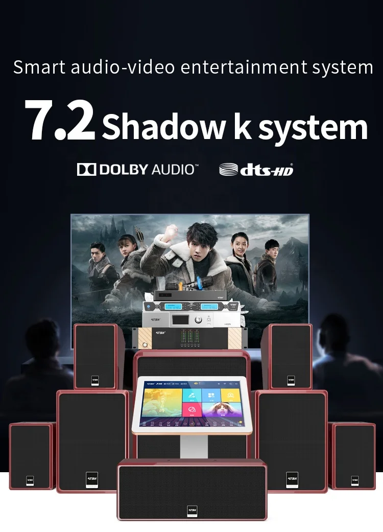 7.2 Pro Sound home theater system  Atmos Subwoofer Experience True 360 Cinema Surround with This Plug and Play Home Theater