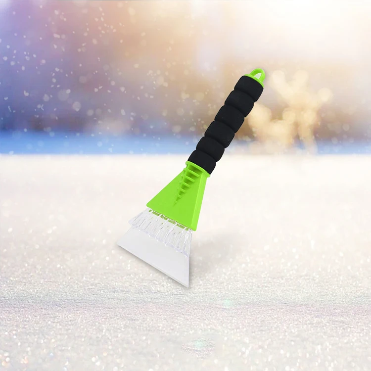 Hot sell winter grass remove frost transparent soft handle plastic snow shovel for car