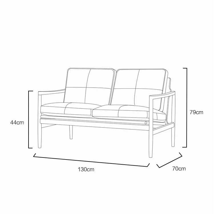 
TPZ002B Modern Feather Stuffing Seat and Back Cushions 2 Seater Leather Sofa Cover Set Wood Style Living room sofas 
