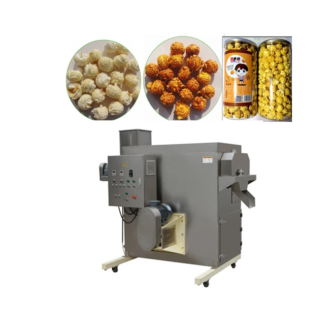 Caramelized Popcorn Make Machine/Hot air Popcorn Production Line/American Popcorn Chocolate Coating Machinery