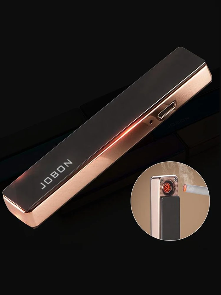  Металлическая зажигалка для сигарет JOBON индивидуальная USB электрическая перезаряжаемая с пользовательским логотипом оптовая