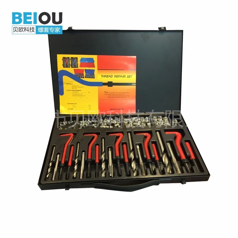 131pcs thread repair kit Manufactured in China Metric M5 6 8 10 12 UNC UNF all in stock
