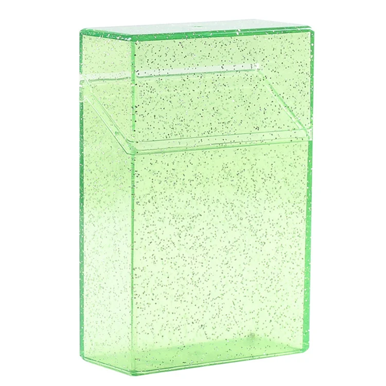 New Style Customizable Logo Smoking Cigarette Waterproof Girly Plastic Acrylic Cigarette Transparent Case Box