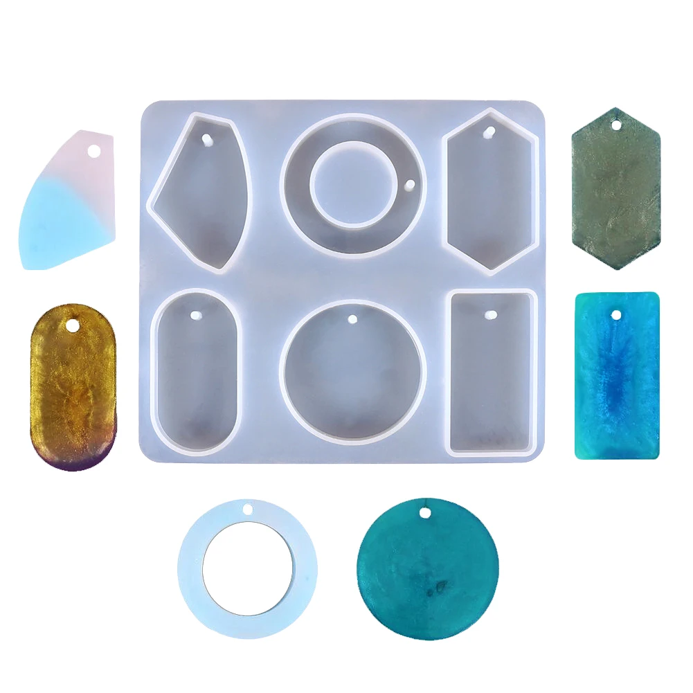 Yiwu Bobao 3D 6pcs basic geometric shape DIY silicone glue plaster clay wax epoxy resin incense accessories craft ornament molds