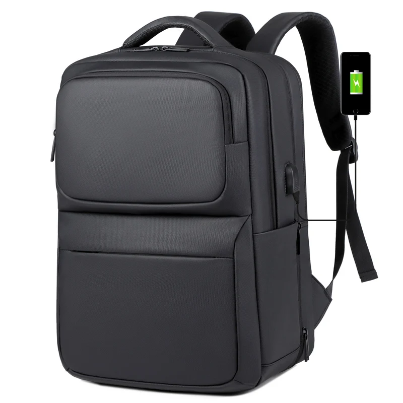 Remoid Factory Wholesale Waterproof Men Business Laptop Backpacks 15.6 Inch Travel Computer Backpack With USB Charging Port