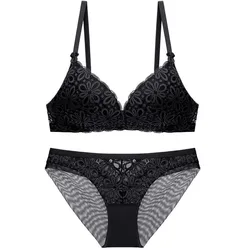 Without steel ring woman bra set comfortable lace underwear women gather a thin Sexy traceless bras exy bra penty new design