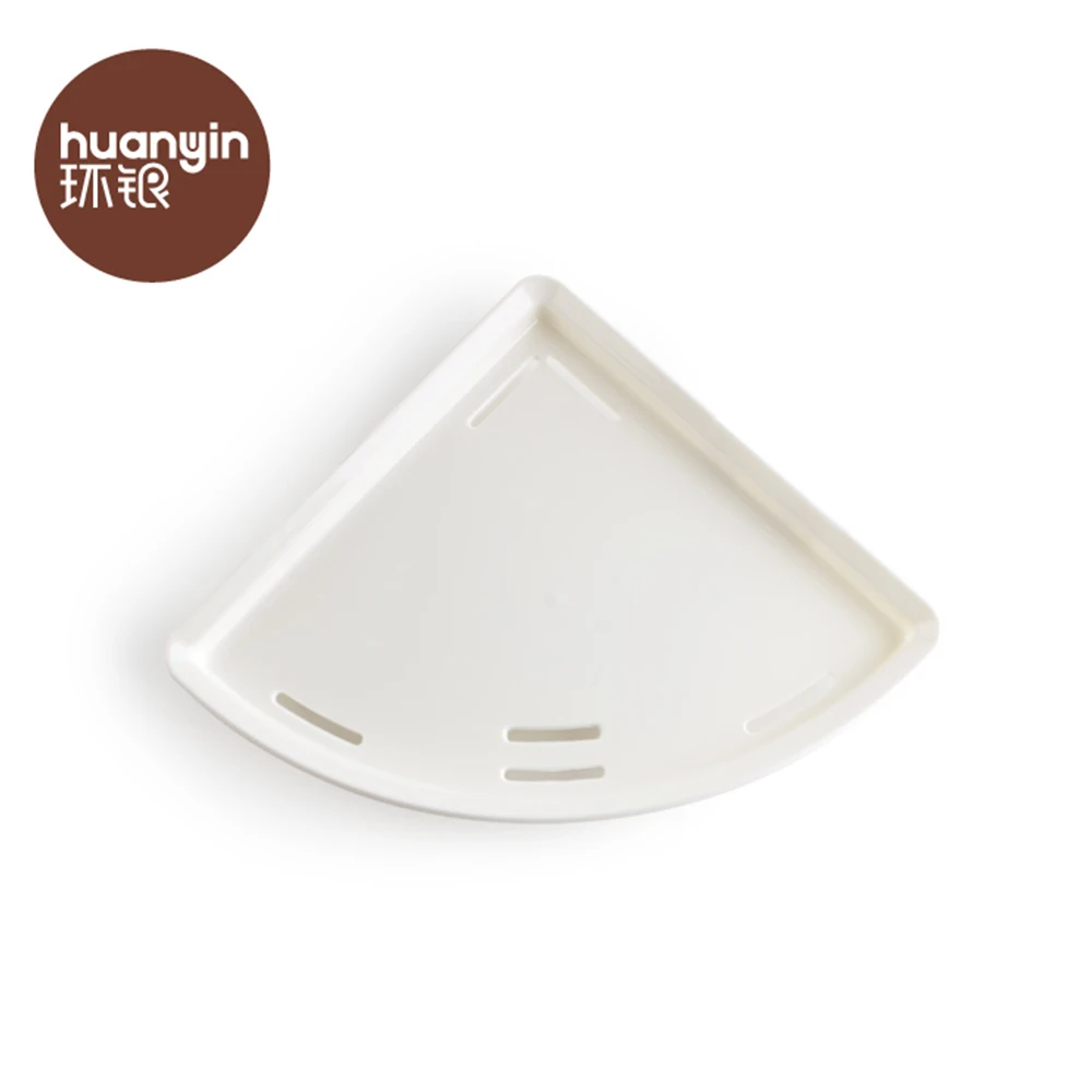 Plastic triangle suction cup bath room corner rack for soap